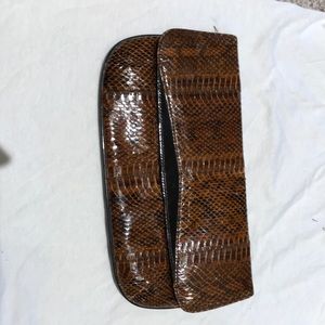 Snake skin clutch
